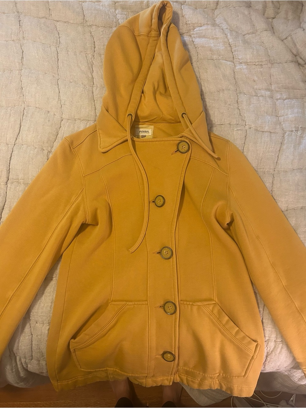 Fossil Mustard Hooded Jacket